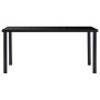 Mesa de comedor de vidrio templado negro 160x80x75 cm en Mesas de comedor | Comprar online en Foru.es