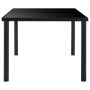 Mesa de comedor de vidrio templado negro 160x80x75 cm en Mesas de comedor | Comprar online en Foru.es