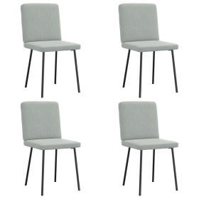 Sillas de comedor 4 unidades terciopelo gris claro en Sillas de comedor | Comprar online en Foru.es