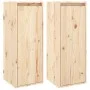 Armario de pared 2 uds madera maciza de pino 30x30x80 cm de vidaXL, Estantes y estanterías - Ref: Foro24-813496, Precio: 93,3...