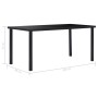 Mesa de comedor de vidrio templado negro 160x80x75 cm en Mesas de comedor | Comprar online en Foru.es