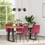 Sillas de comedor 4 unidades terciopelo rojo tinto en Sillas de comedor | Comprar online en Foru.es