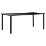 Mesa de comedor de vidrio templado negro 180x90x75 cm en Mesas de comedor | Comprar online en Foru.es