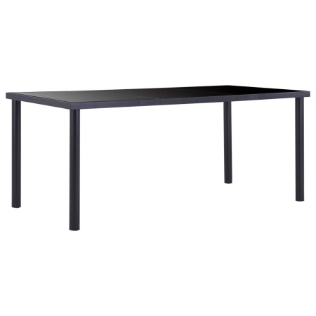 Mesa de comedor de vidrio templado negro 180x90x75 cm en Mesas de comedor | Comprar online en Foru.es