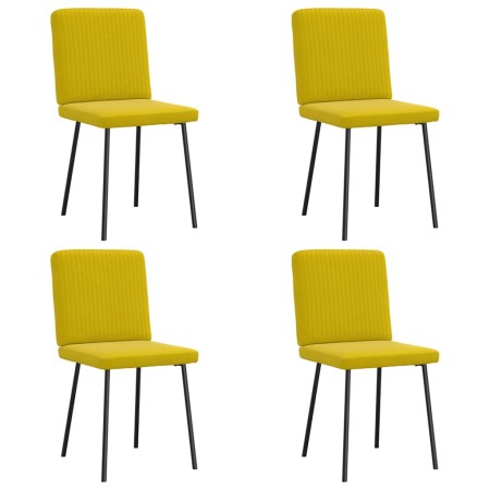 Sillas de comedor 4 unidades terciopelo amarillo en Sillas de comedor | Comprar online en Foru.es