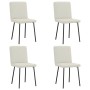 Sillas de comedor 4 unidades terciopelo crema en Sillas de comedor | Comprar online en Foru.es