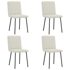 Sillas de comedor 4 unidades terciopelo crema en Sillas de comedor | Comprar online en Foru.es
