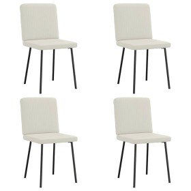 Sillas de comedor 4 unidades terciopelo crema en Sillas de comedor | Comprar online en Foru.es