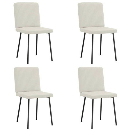 Sillas de comedor 4 unidades terciopelo crema en Sillas de comedor | Comprar online en Foru.es