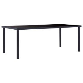 Mesa de comedor de vidrio templado negro 200x100x75 cm en Mesas de comedor | Comprar online en Foru.es