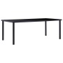 Mesa de comedor de vidrio templado negro 200x100x75 cm en Mesas de comedor | Comprar online en Foru.es