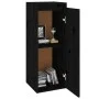 Armarios de pared 2 uds madera maciza de pino negro 30x30x80 cm de vidaXL, Estantes y estanterías - Ref: Foro24-813504, Preci...