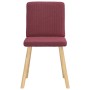 Sillas de comedor 4 unidades tela rojo tinto en Sillas de comedor | Comprar online en Foru.es