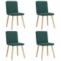 Sillas de comedor 4 unidades tela verde oscuro en Sillas de comedor | Comprar online en Foru.es