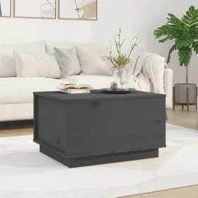 Mesa de centro madera maciza de pino gris 60x50x35 cm de vidaXL, Mesas de centro - Ref: Foro24-813417, Precio: 80,57 €, Descu...