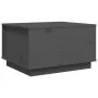 Mesa de centro madera maciza de pino gris 60x50x35 cm de vidaXL, Mesas de centro - Ref: Foro24-813417, Precio: 80,57 €, Descu...