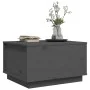 Mesa de centro madera maciza de pino gris 60x50x35 cm de vidaXL, Mesas de centro - Ref: Foro24-813417, Precio: 80,57 €, Descu...