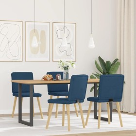 Sillas de comedor 4 unidades tela azul en Sillas de comedor | Comprar online en Foru.es