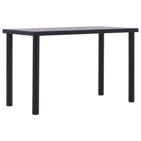 Mesa de comedor de MDF negro y gris hormigón 120x60x75 cm en Mesas de comedor | Comprar online en Foru.es