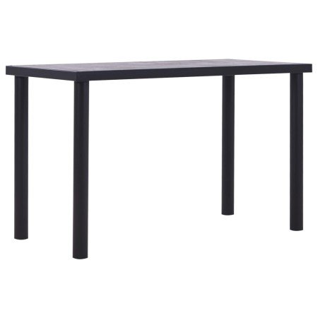 Mesa de comedor de MDF negro y gris hormigón 120x60x75 cm en Mesas de comedor | Comprar online en Foru.es