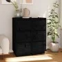Aparador 2 uds madera maciza de pino negro 32x34x75 cm de vidaXL, Aparadores - Ref: Foro24-813374, Precio: 94,33 €, Descuento: %