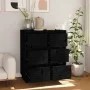Aparador 2 uds madera maciza de pino negro 32x34x75 cm de vidaXL, Aparadores - Ref: Foro24-813374, Precio: 94,33 €, Descuento: %