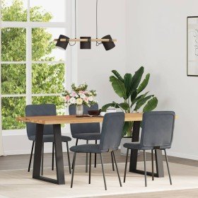 Sillas de comedor 4 unidades terciopelo gris oscuro en Sillas de comedor | Comprar online en Foru.es