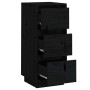 Aparador 2 uds madera maciza de pino negro 32x34x75 cm de vidaXL, Aparadores - Ref: Foro24-813374, Precio: 94,33 €, Descuento: %