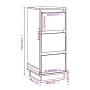Aparador 2 uds madera maciza de pino negro 32x34x75 cm de vidaXL, Aparadores - Ref: Foro24-813374, Precio: 94,33 €, Descuento: %