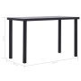 Mesa de comedor de MDF negro y gris hormigón 120x60x75 cm en Mesas de comedor | Comprar online en Foru.es