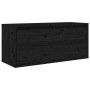 Armario de pared de madera maciza de pino negro 80x30x35 cm de vidaXL, Estantes y estanterías - Ref: Foro24-813463, Precio: 6...