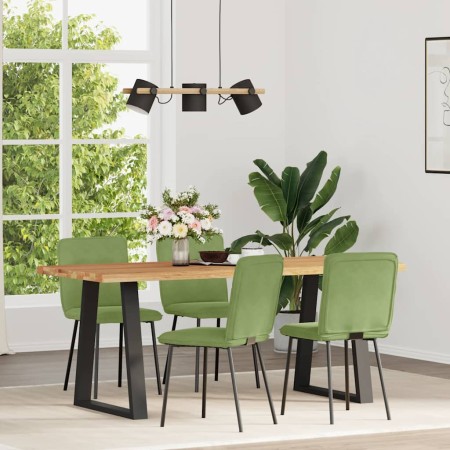 Sillas de comedor 4 unidades terciopelo verde claro en Sillas de comedor | Comprar online en Foru.es