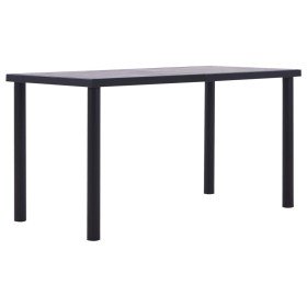 Mesa de comedor de MDF negro y gris hormigón 140x70x75 cm en Mesas de comedor | Comprar online en Foru.es