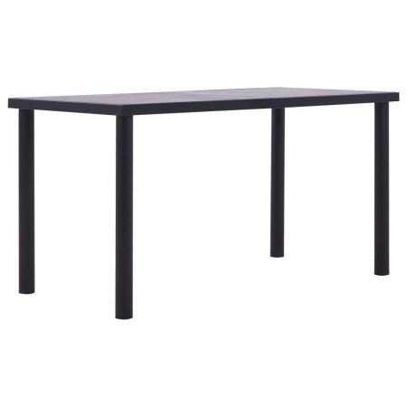 Mesa de comedor de MDF negro y gris hormigón 140x70x75 cm en Mesas de comedor | Comprar online en Foru.es