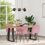 Sillas de comedor 4 unidades terciopelo rosa en Sillas de comedor | Comprar online en Foru.es
