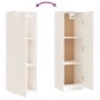 Armario de pared de madera maciza de pino blanco 30x30x100 cm de vidaXL, Estantes y estanterías - Ref: Foro24-813507, Precio:...