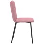 Sillas de comedor 4 unidades terciopelo rosa en Sillas de comedor | Comprar online en Foru.es
