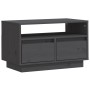 Mueble de TV de madera maciza de pino gris 60x35x37 cm de vidaXL, Muebles TV - Ref: Foro24-813427, Precio: 51,75 €, Descuento: %