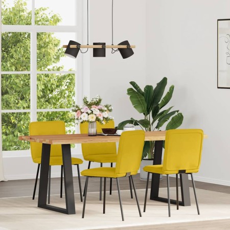 Sillas de comedor 4 unidades terciopelo amarillo en Sillas de comedor | Comprar online en Foru.es