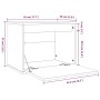 Armario de pared de madera maciza de pino 45x30x35 cm de vidaXL, Estantes y estanterías - Ref: Foro24-813435, Precio: 49,44 €...