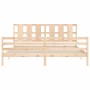 Estructura de cama con cabecero madera maciza 200x200 cm de vidaXL, Camas y somieres - Ref: Foro24-3194136, Precio: 151,88 €,...