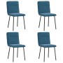 Sillas de comedor 4 unidades terciopelo azul en Sillas de comedor | Comprar online en Foru.es