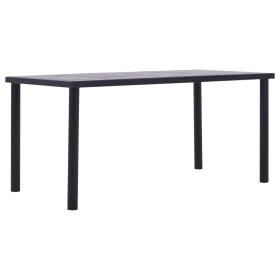 Mesa de comedor de MDF negro y gris hormigón 160x80x75 cm en Mesas de comedor | Comprar online en Foru.es