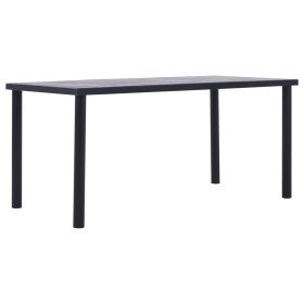 Mesa de comedor de MDF negro y gris hormigón 160x80x75 cm en Mesas de comedor | Comprar online en Foru.es