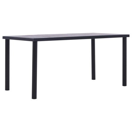Mesa de comedor de MDF negro y gris hormigón 160x80x75 cm en Mesas de comedor | Comprar online en Foru.es