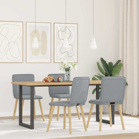 Sillas de comedor 4 unidades tela gris claro en Sillas de comedor | Comprar online en Foru.es