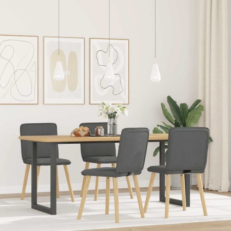 Sillas de comedor giratorias 4 unidades tela gris oscuro en Sillas de comedor | Comprar online en Foru.es