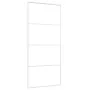ESG glass and aluminum sliding door white 90x205 cm by vidaXL, Doors for the home - Ref: Foro24-151660, Price: 163,37 €, Disc...