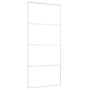 Puerta corredera ESG vidrio y aluminio blanca 90x205 cm de vidaXL, Puertas para el hogar - Ref: Foro24-151660, Precio: 162,89...