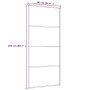 Puerta corredera ESG vidrio y aluminio blanca 90x205 cm de vidaXL, Puertas para el hogar - Ref: Foro24-151660, Precio: 162,89...